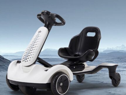 Kids Electric Go Kart (White)