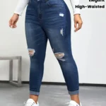 Women'S High-Waisted Stretch Denim Jeans