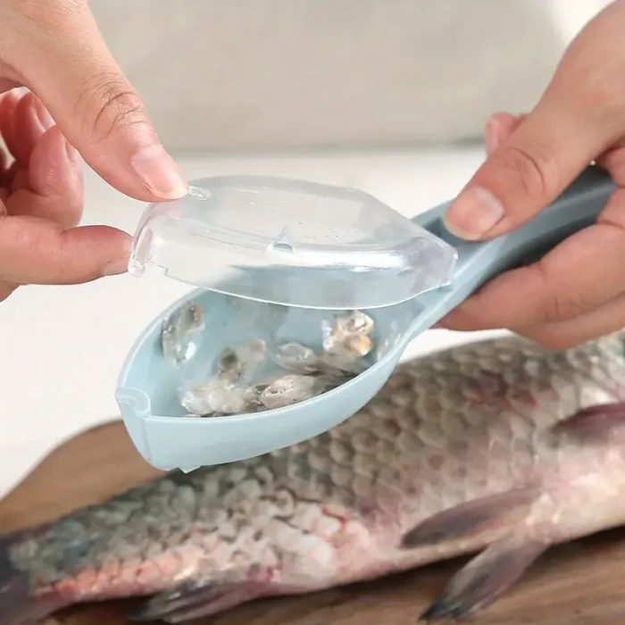 Transparent Fish Scale Remover Tool with Ergonomic Handle - Image 1