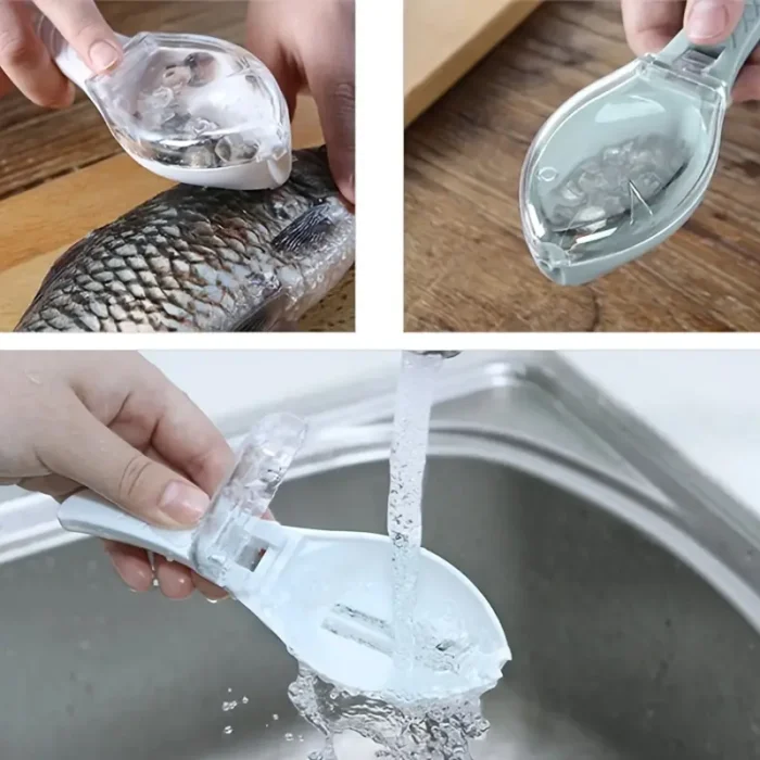 Transparent Fish Scale Remover Tool with Ergonomic Handle - Image 4