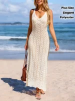 Plus Size, Inaba Orientation Women's Elegant Double V-Neck