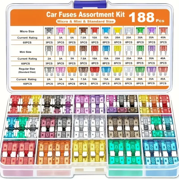 188pcs Car Fuse Assortment Kit - Image 1
