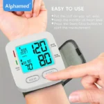 LCD Ice Blue Backlit Wrist Blood Pressure Monitor - Image 2