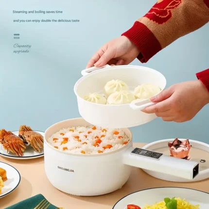 Compact Electric Pot and Frying Pan with Smart Digital Display
