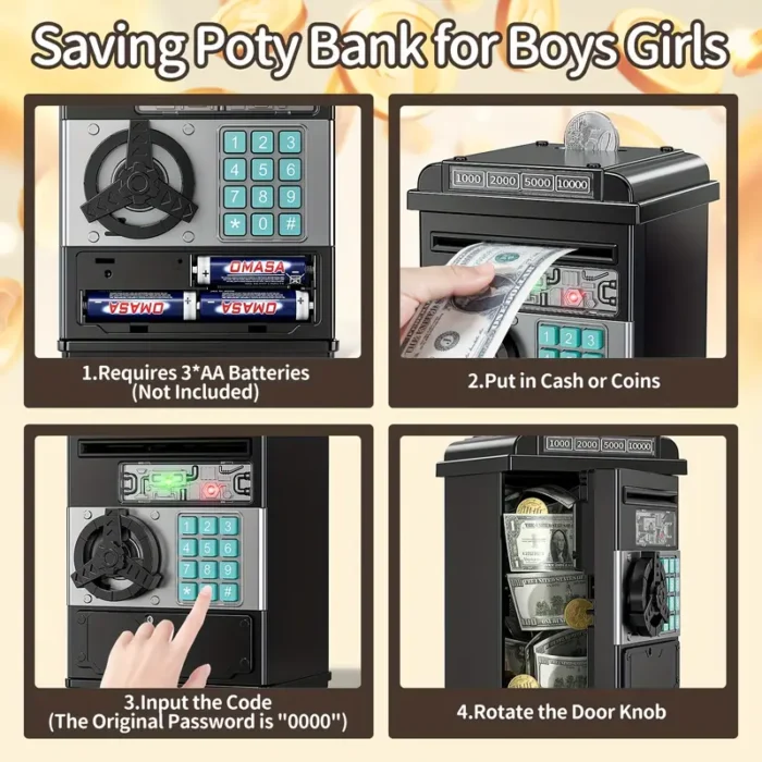 Youngsters HOME Interactive ATM-Style Penny Bank for Youngsters - Image 4