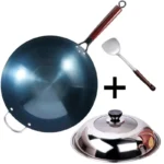3pcs Traditional Cast Iron Wok Set - Image 4