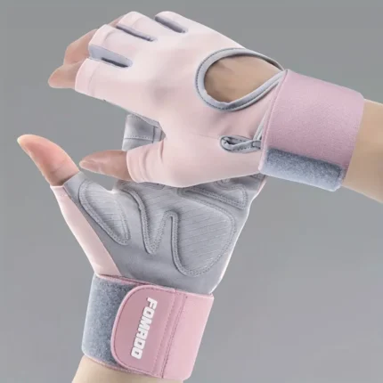 1 Pair Women'S Breathable Gym Gloves