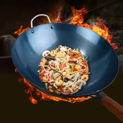 3pcs Traditional Cast Iron Wok Set