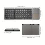 ZYY Portable Wireless Three-Fold Keyboard with Touchpad - Image 8