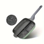 Cooker King, 1pc 3-In-1 Non-Stick Square Skillet Griddle Pan - Image 4