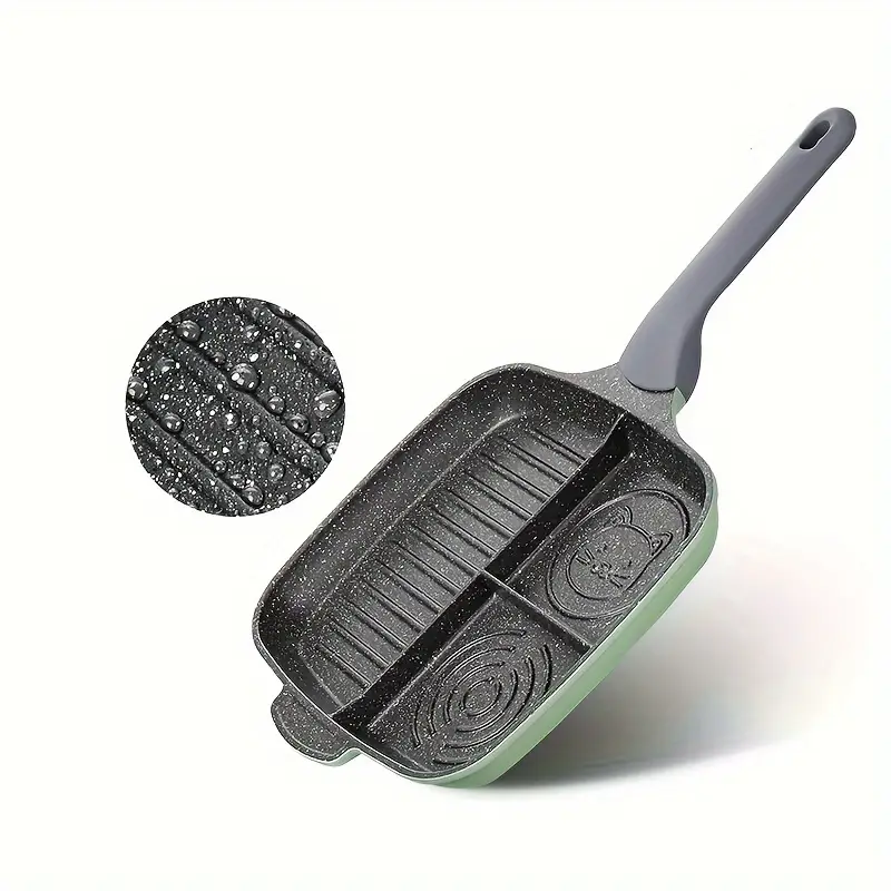 2d282421-569b-4574-9e90-a28bbe0a1e93 Cooker King, 1pc 3-In-1 Non-Stick Square Skillet Griddle Pan - Image 4