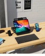 Adjustable Laptop Stand for 17.3-Inch Notebooks, Portable Desktop Riser with Dedicated Phone - Image 8