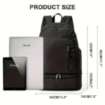 Stylish Black Backpack with Shoe Compartment - Image 4