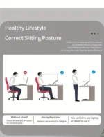 Adjustable Laptop Stand for 17.3-Inch Notebooks, Portable Desktop Riser with Dedicated Phone - Image 9