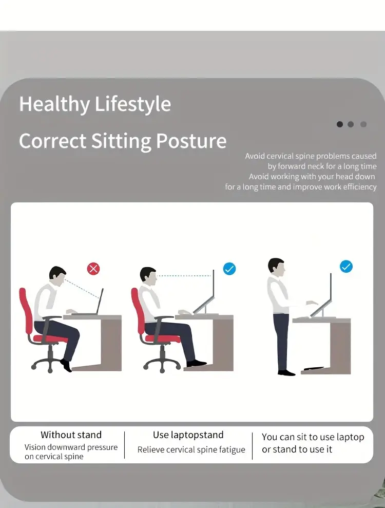 5332babe-a998-4ca9-87d9-f3c2f59e85da Adjustable Laptop Stand for 17.3-Inch Notebooks, Portable Desktop Riser with Dedicated Phone - Image 9