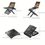 Adjustable Laptop Stand for 17.3-Inch Notebooks, Portable Desktop Riser with Dedicated Phone - Image 7