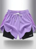 Women'S Summer Casual Shorts, Double Layered Faux Two-Pocket Design - Image 6