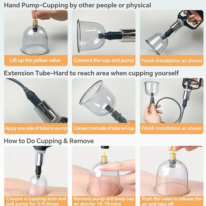 68dec734-659d-464e-9547-e88586ae130b 1 Set Cupping Relaxation Kit with Multiple Sizes of Vacuum Cups - Image 2