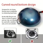 3pcs Traditional Cast Iron Wok Set - Image 3