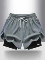 Women'S Summer Casual Shorts, Double Layered Faux Two-Pocket Design - Image 7