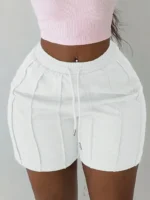 4-Pack Women's Casual Elastic Waist Drawstring Shorts with Side Pockets - Image 5