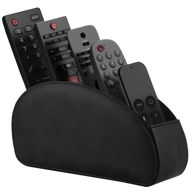91ebf078-5298-4247-a8e2-7fef65148c66 5-Tier Faux Leather Remote Control Holder - Image 2