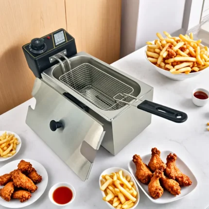 Stainless Steel Frying Basket with Metal Handle