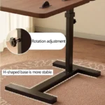 Adjustable Height Tilt Desk Laptop Tray with Wheels - Image 3