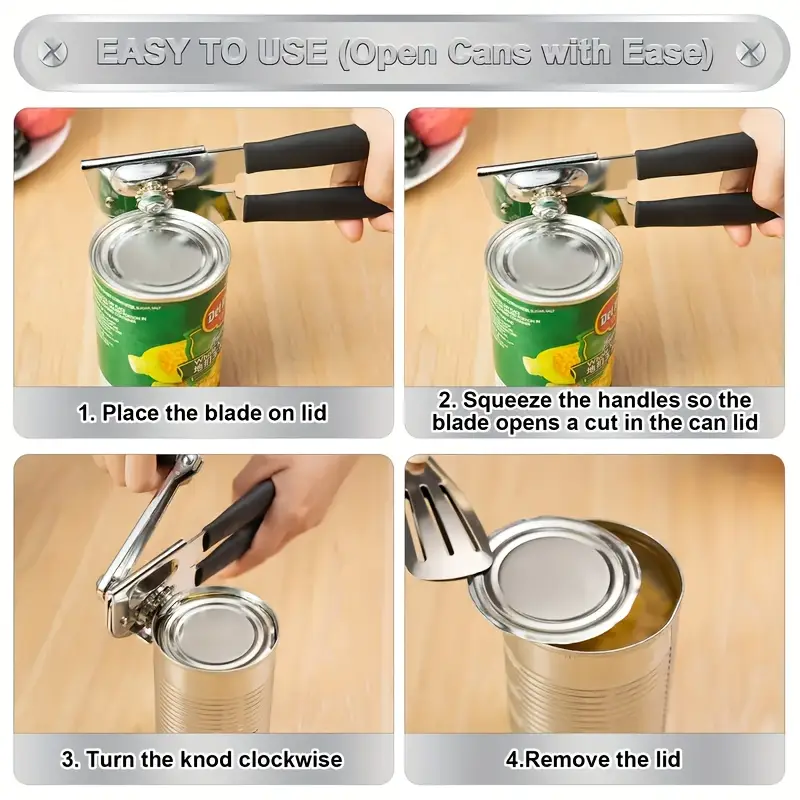 95d56189-05d2-44fe-9247-e51f6d74b8a9 Easy-Grip Stainless Steel Can Opener - Image 3