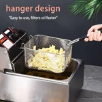Stainless Steel Frying Basket with Metal Handle - Image 2