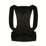 1pc Black Ergonomic Back Support Brace with Adjustable Straps - Image 6