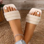 Women's Rhinestone-Encrusted Slip-On Mule Sandals - Image 5