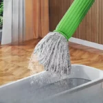 Hands-Free Mop with Green Handle & White Bucket - Image 7