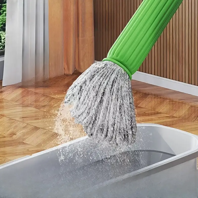 f3cc4f0f-a7ae-48a9-b043-6811f58373ba Hands-Free Mop with Green Handle & White Bucket - Image 7