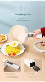 Compact Electric Pot and Frying Pan with Smart Digital Display - Image 3