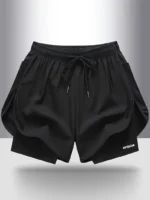 Women'S Summer Casual Shorts, Double Layered Faux Two-Pocket Design - Image 2