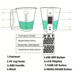 600ml Smart Measuring Cup with Thermometer - Image 6