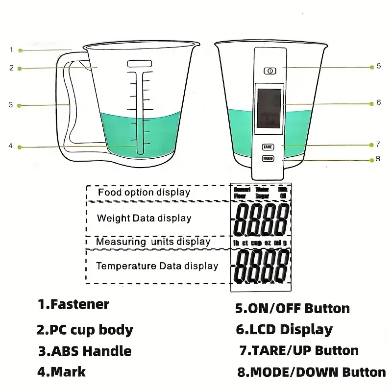f920a4b6-c824-4450-95f0-8c69e41dd554 600ml Smart Measuring Cup with Thermometer - Image 6