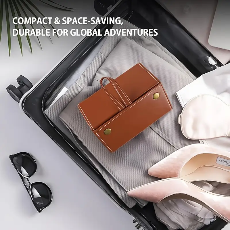 fd252a53-7ab3-413d-b96a-356430fcba44 Women's Multi-Compartment Eyewear Storage Case with Golden-Tone Hardware - Image 6