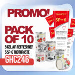 Combo Pack: 5 Air Refreshers + 5 Whitening Toothpastes